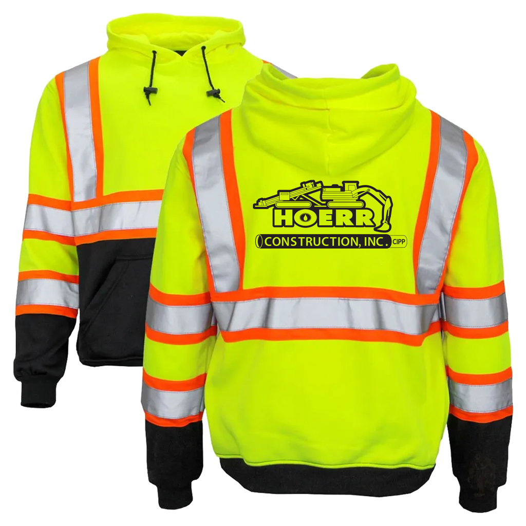 HC22 - Hoerr Construction - Safety High Vis Hooded Pullover