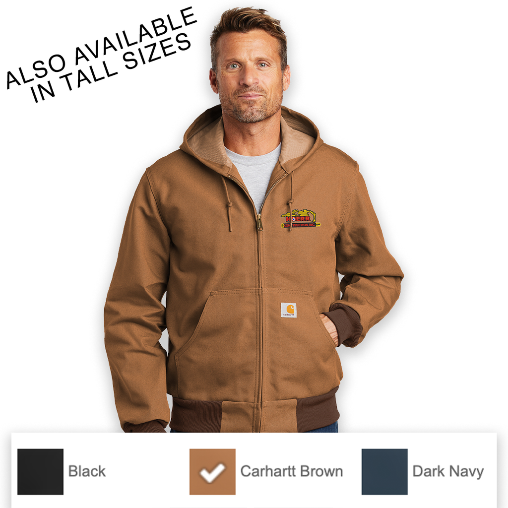 HC22 - EMB - Hoerr Construction - *LOOSE FIT* Men's Carhartt Thermal-lined Duck Active Jac