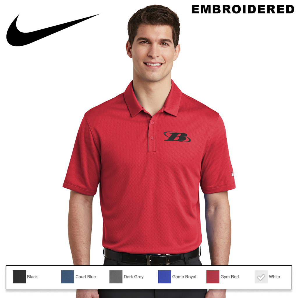 BB - EMB - Nike Dri-FIT Hex Textured Polo