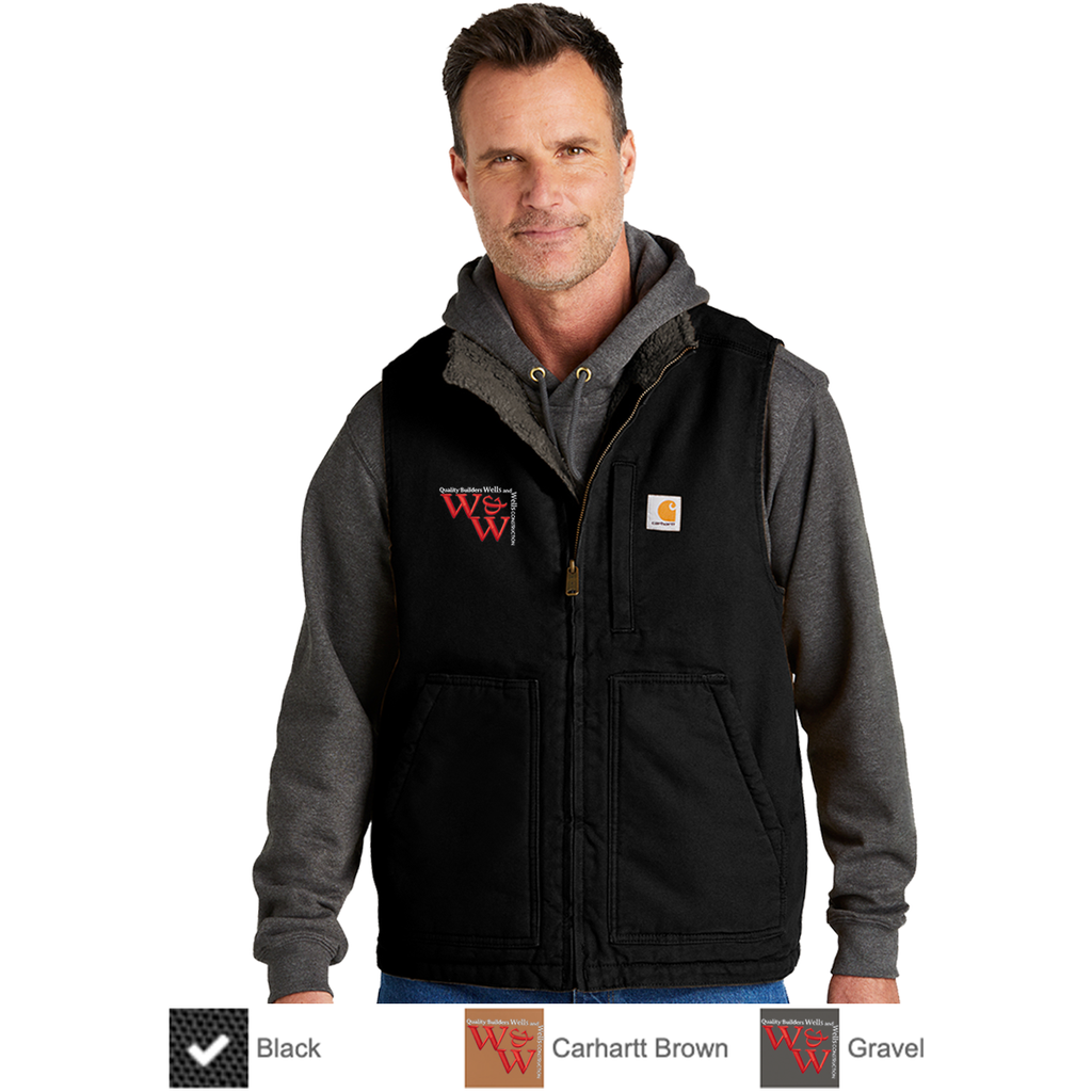 Carhartt sherpa lined vest deals