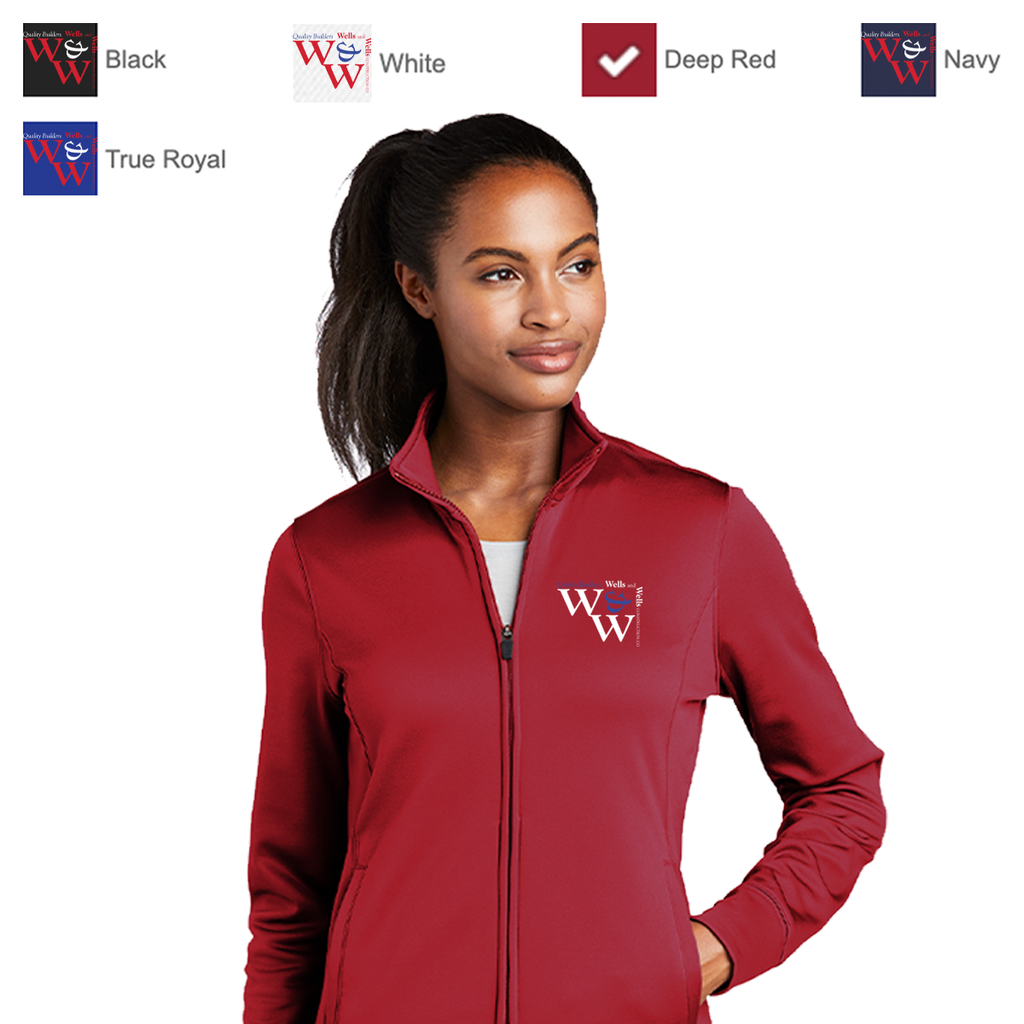 WWC22 - Wells & Wells Ladies - Ladies Tech Fleece Zip Jacket