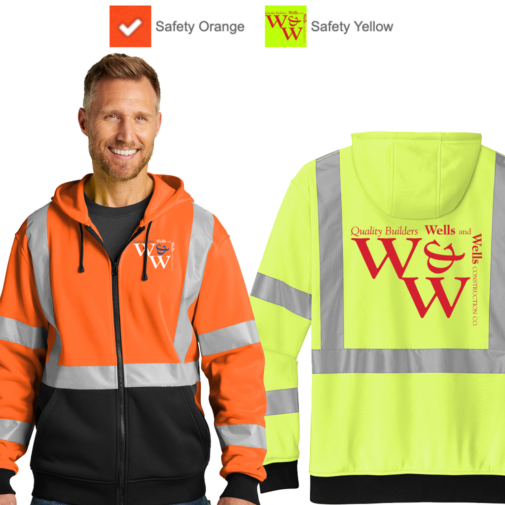 WWC22 - Wells & Wells Construction - Cornerstone ANSI Full Zip Hoodie